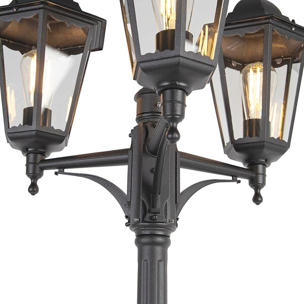 Vidiecka vonkajšia lampa čierna IP44 - New Orleans 3