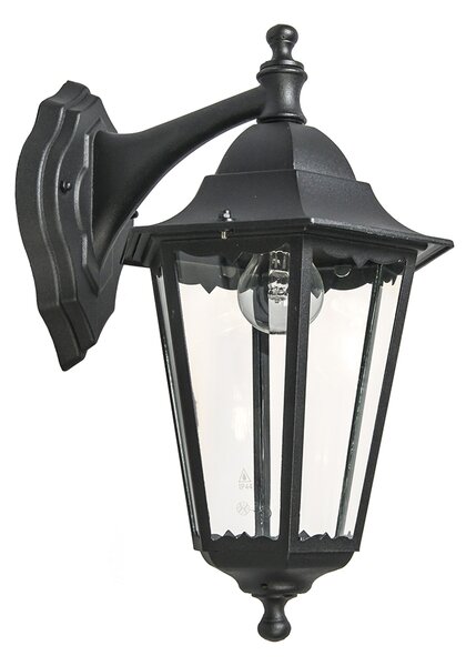 Klasická vonkajšia nástenná lampa čierna IP44 - New Orleans down