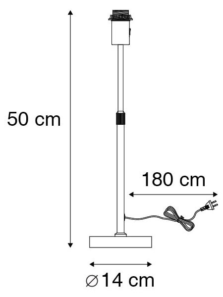 Stolná lampa z ocele nastaviteľná - Parte