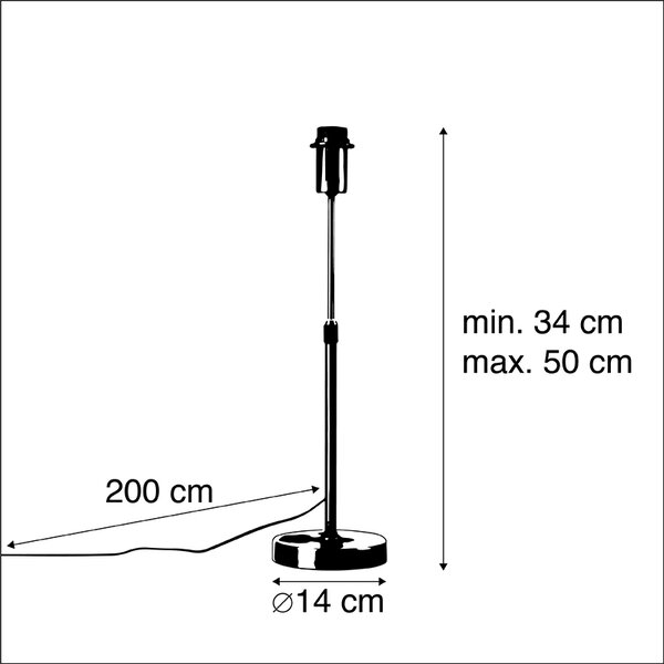 Stolná lampa čierna nastaviteľná - Parte