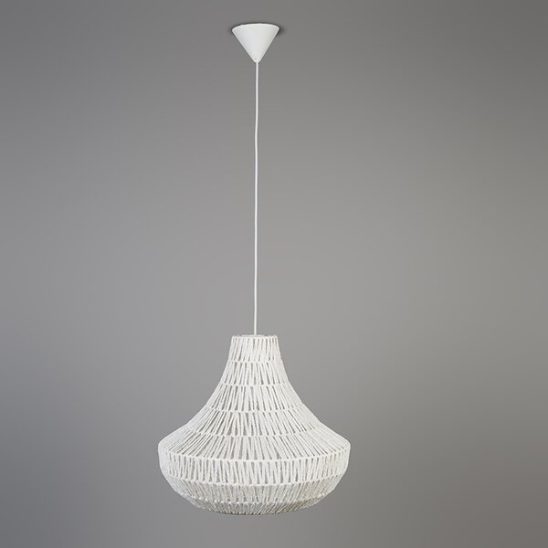 Retro závesné svietidlo biele 50 cm - Lina Cono 50