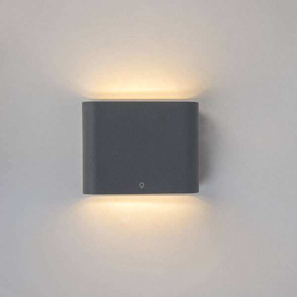 Nástenná lampa antracit 11,5 cm vrátane LED IP65 - Batt