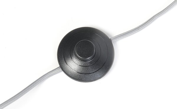 Moderná oblúková lampa so sivým tienidlom - Bend