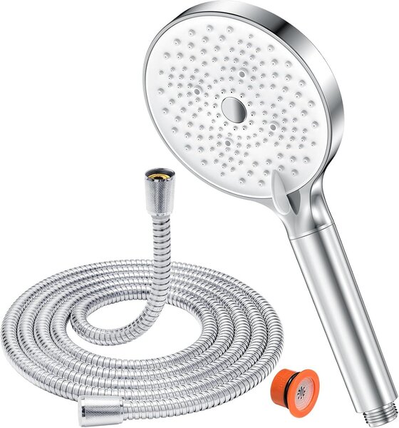 Úsporná sprchová hlavica 7,5 L/min, 3 typy prúdu, priemer 130 mm, chrómový povrch, flexibilné použitie