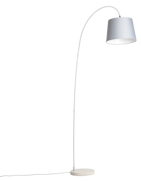 Moderná oblúková lampa so sivým tienidlom - Bend