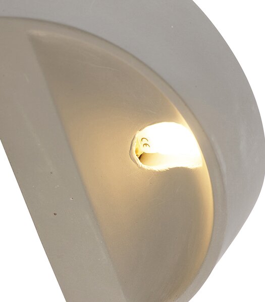 Rustikálna nástenná lampa betónová polkruhová - Adelaide