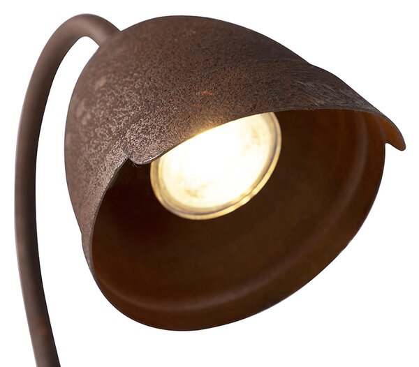 Rustikálna stolná lampa hrdzavohnedá - Rax