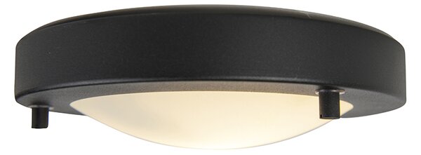 Moderné stropné svietidlo čierne 18 cm IP44 - Yuma