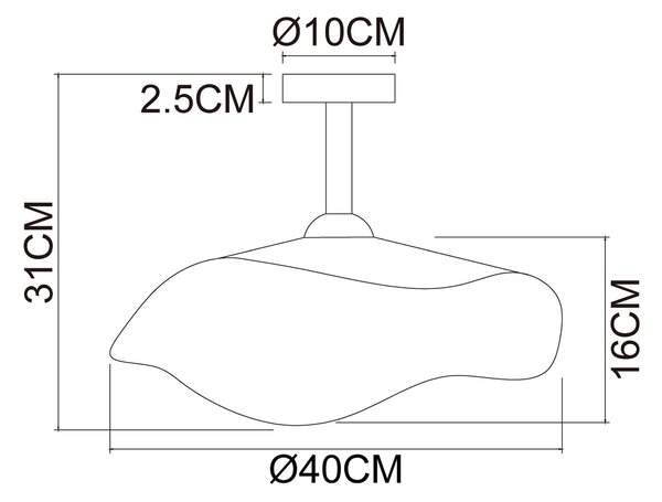 STROPNÉ SVIETIDLO, 40/31 cm Collett's Monde - Online Only bytové doplnky, Online Only