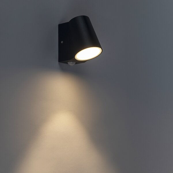 Vonkajšia lampa antracit s pohybovým senzorom vrátane LED - Uma