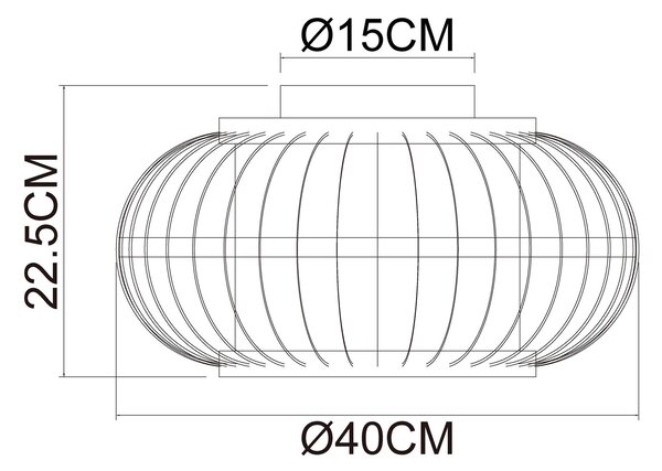 STROPNÉ SVIETIDLO, 40/22,5 cm Collett's Monde - Online Only bytové doplnky, Online Only