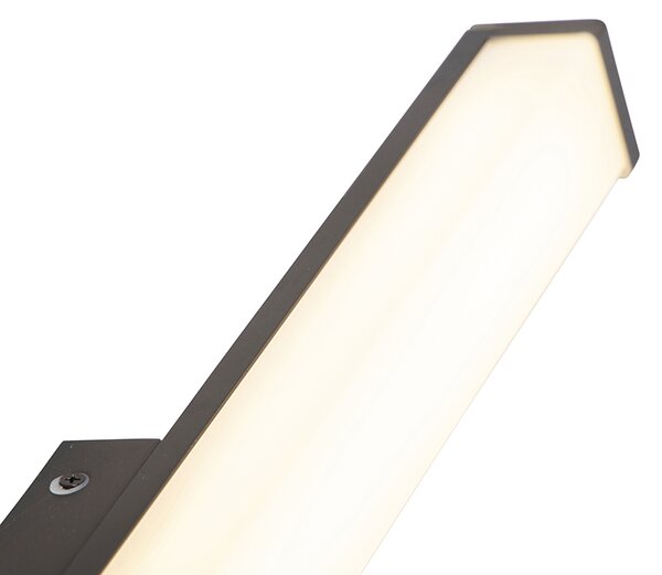 Moderné nástenné svietidlo do kúpeľne čierne 62 cm IP44 - Cascada
