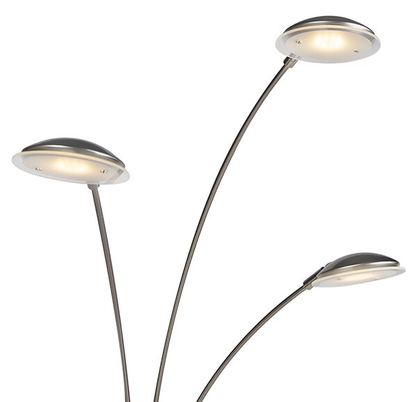 Stojaca lampa z ocele vrátane LED s dotykovým stmievačom - Sixties Trento