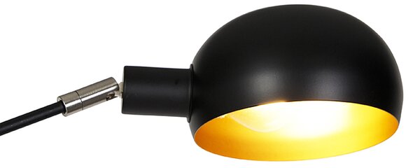Dizajnová stojaca lampa čierna 5-svetlo - Sixties