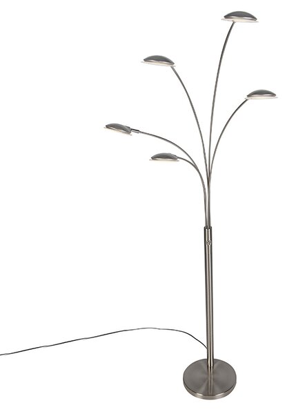 Stojaca lampa z ocele vrátane LED s dotykovým stmievačom - Sixties Trento