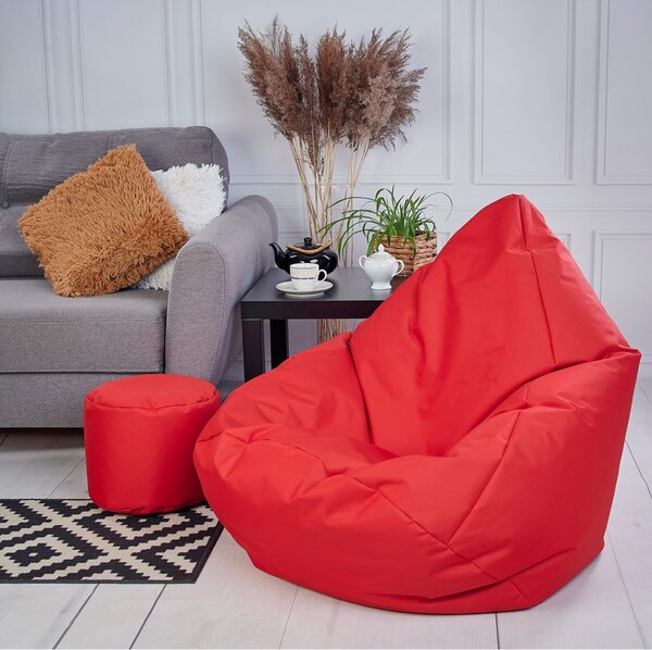 Supplies sedací vak OUTDOOR RELAX nesnímateľný poťah - polyester v červenéj farbe