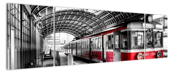 Vlaková stanica - moderný obraz (Obraz 170x50cm)