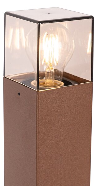 Vonkajšia lampa 50 cm hrdzavohnedá so zemným kolíkom a káblovou objímkou - Dánsko