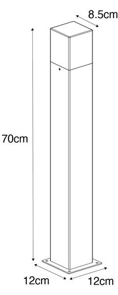 Inteligentná stojaca vonkajšia lampa hrdzavohnedá 70 cm vrátane Wifi P45 - Denmark