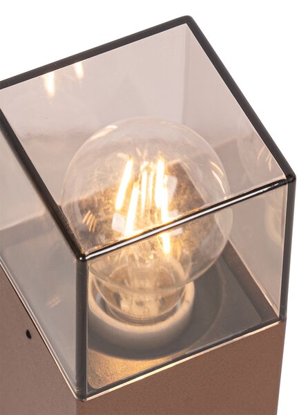Vonkajšia lampa 30 cm hrdzavohnedá so zemným kolíkom a káblovou objímkou - Denmark