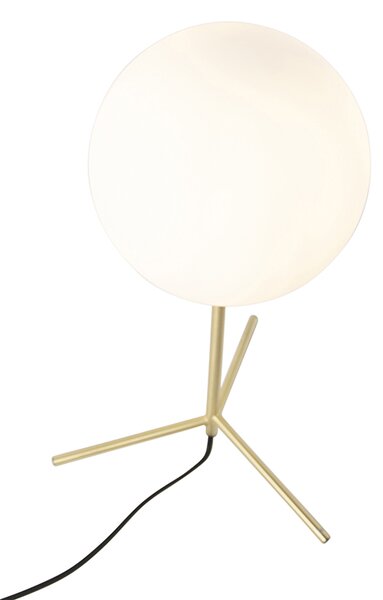 Stolná lampa v štýle Art Deco mosadz s opálovým sklom 45,5 cm - Pallon