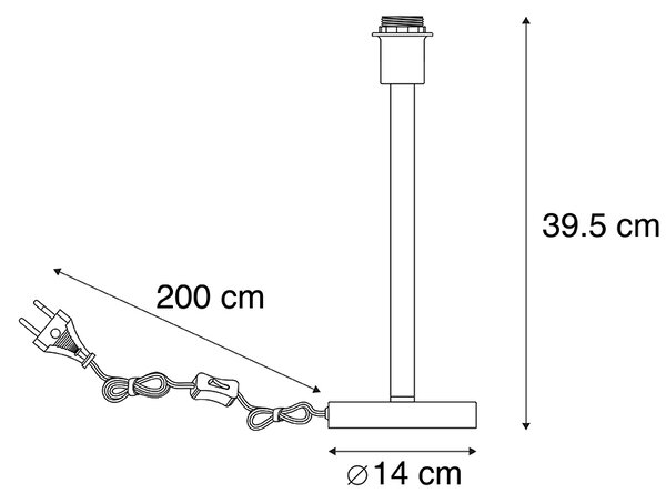 Klasická stolná lampa mosadz bez tienidla - Simplo