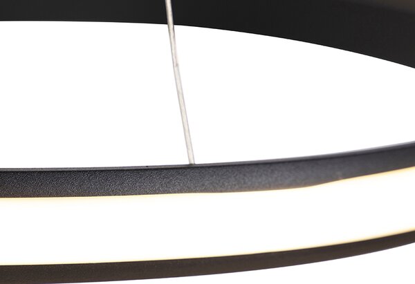 Moderné závesné svietidlo čierne 74 cm vrátane LED - Rowan