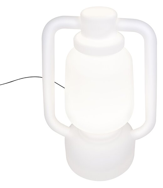 Stojaca lampa biela 110 cm IP44 - Storm Extra Large