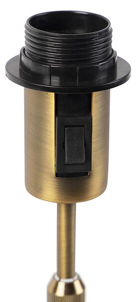 Stolná lampa bronzová s tienidlom z ľanu biela 35 cm - Parte