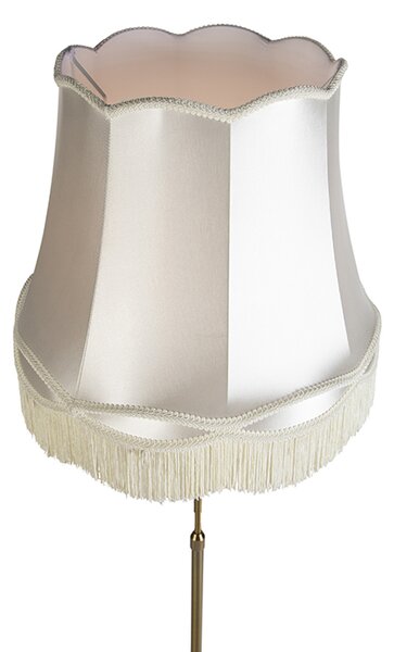 Stojaca lampa bronzová s tienidlom Granny krémová 45 cm nastaviteľná - Parte