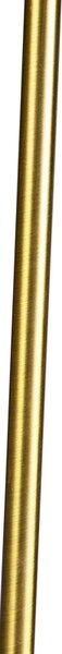 Stojaca lampa bronzová s tienidlom z ľanového plátna taupe 45 cm nastaviteľná - Parte