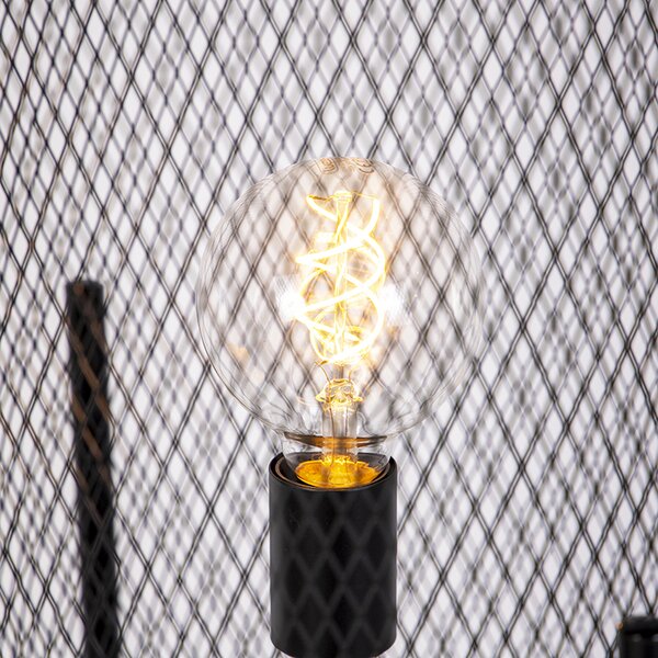 Moderná čierna stojaca lampa - Bliss Mesh