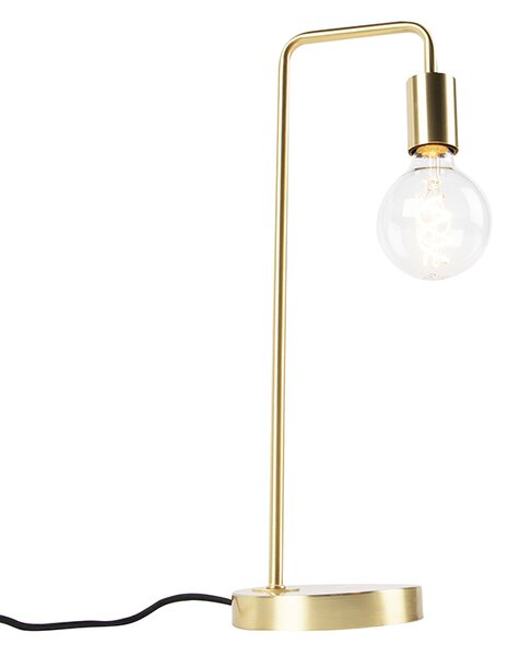 Stolná lampa v štýle Art Deco mosadz - Facil