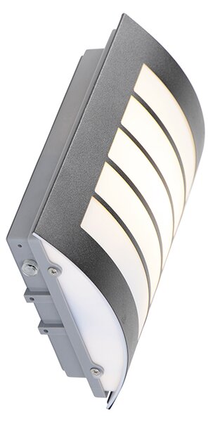 Vonkajšia nástenná lampa čierna IP44 so senzorom súmraku - Miro