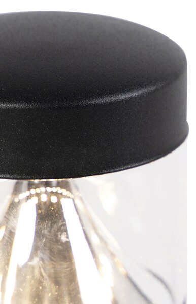 Moderná vonkajšia lampa čierna 40 cm IP44 vrátane LED - Roxy