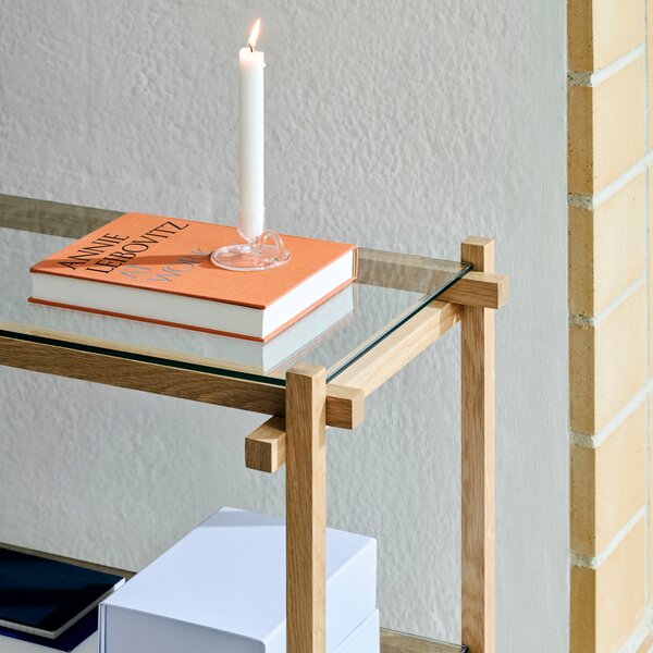 Policový systém Woody Column High, Oak / Almond White – HAY