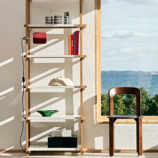 Policový systém Woody Column High, Oak / Almond White – HAY