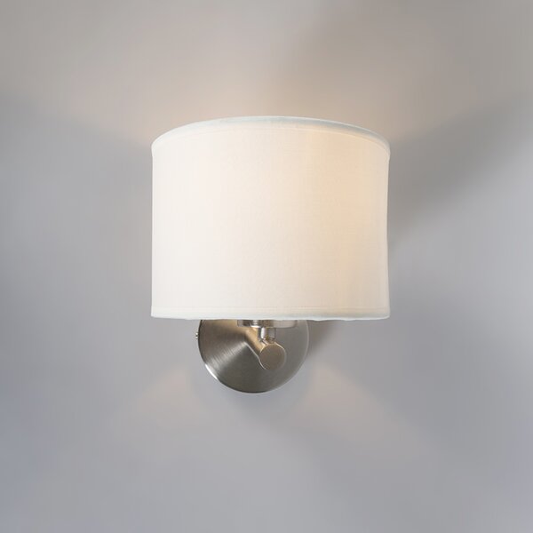 Moderná nástenná lampa biela okrúhla - VT 1