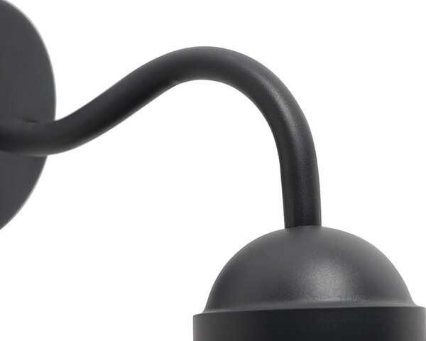 Inteligentná rustikálna nástenná lampa antracit IP44 vrátane wifi E27 - Kansas