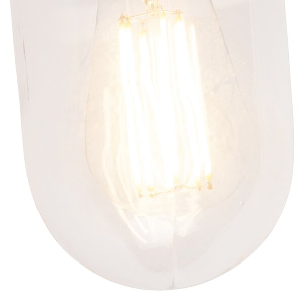 Inteligentná rustikálna nástenná lampa antracit IP44 vrátane wifi E27 - Kansas