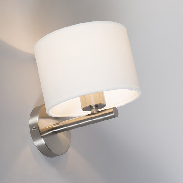 Moderná nástenná lampa biela okrúhla - VT 1