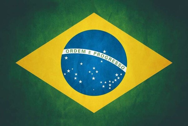 Ceduľa Brazília vlajka 30cm x 20cm Plechová tabuľa
