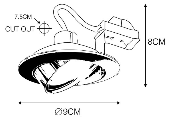 Inteligentné zapustené bodové svietidlo medené, naklápacie, vrátane Wifi GU10 - Cisco