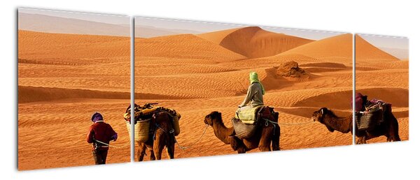 Ťavy v púšti - obraz (Obraz 170x50cm)