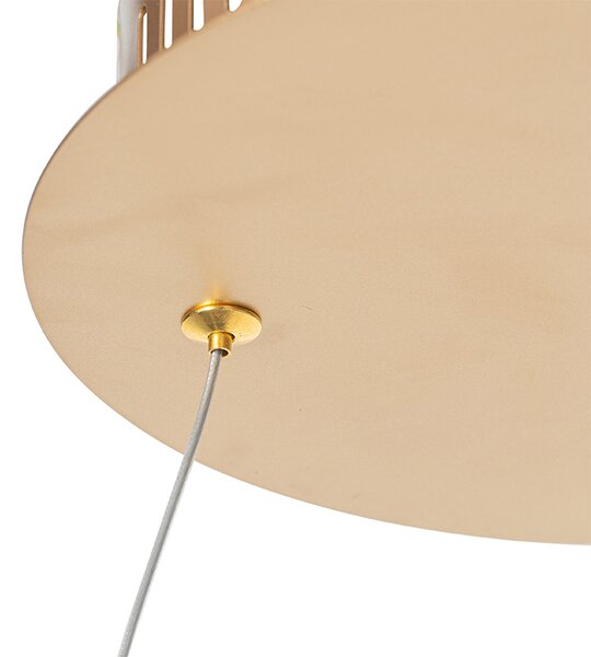 Dizajnové závesné svietidlo zlaté 80 cm vrátane LED 3-stupňový stmievač - Anello