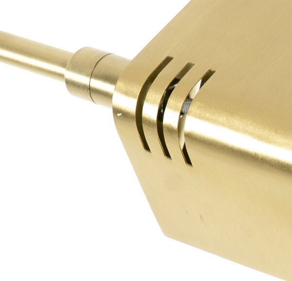 Stojaca lampa mosadz vrátane LED s dotykovým stmievačom - Notia