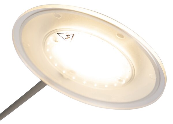 Moderná oceľová stojaca lampa vrátane LED s ramenom na čítanie - Ibiza