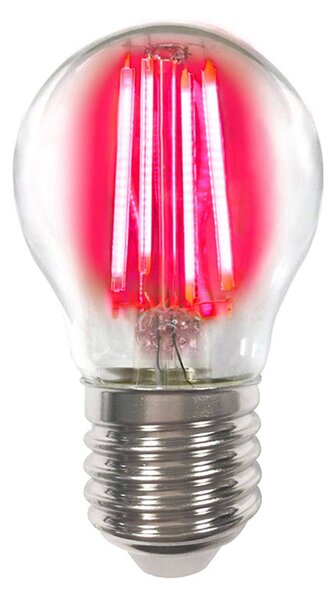 Farebne svietiace E27 4 W LED žiarovka červená