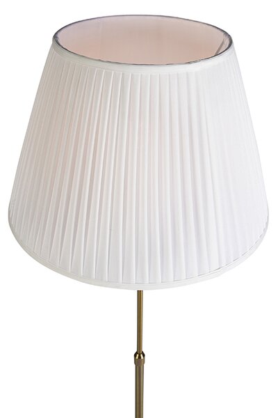 Stojacia lampa bronzová so skladaným tienidlom krémovým 45 cm nastaviteľná - Parte