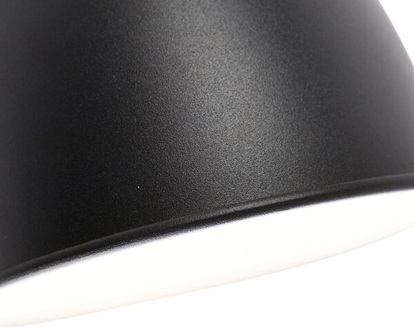 Priemyselná nástenná lampa čierna s nastaviteľným ramenom - Merle